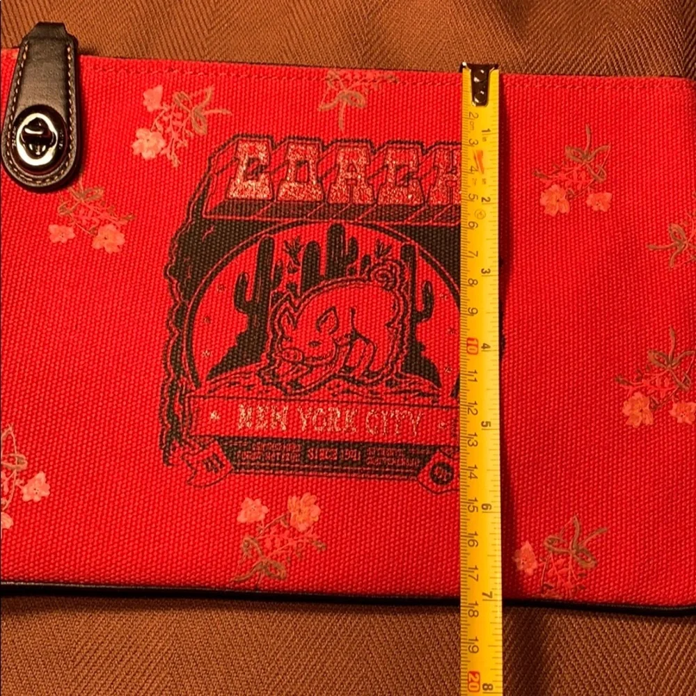 NWT Coach New York City pig/cactus canvas zipped